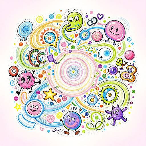 Whimsical Colorful Doodle Generator