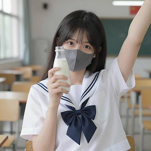 Sailor Uniformed Woman in Indoor Setting