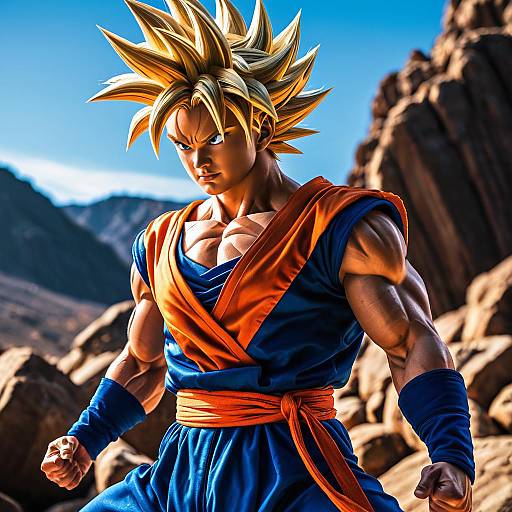 Realistic Dragon Ball Super Goku in Martial Arts Outfit