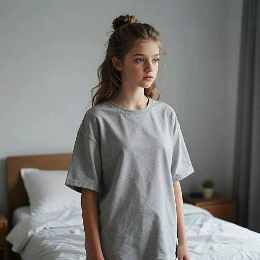 Teen Girl Bedhead Hairstyle Editorial