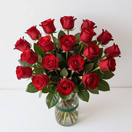 Elegant Red Rose Circular Bouquet