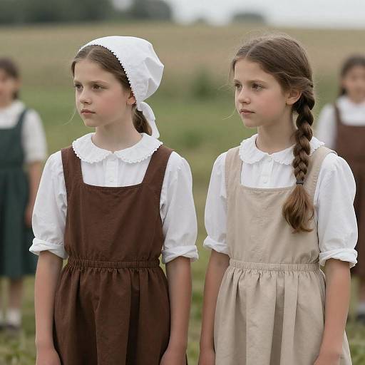 Rural Portrait of Two Young Girls
