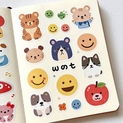 Vibrant Playful Sticker Collage