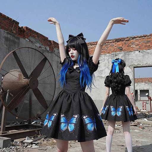 Contrasting Beauty in Urban Ruins