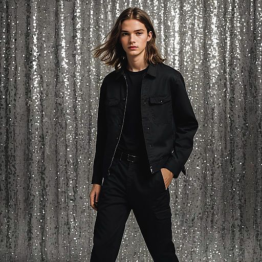 Excited Teen Boy in Stylish Cargo Pants Excited Teen Boy in Stylish Cargo Pants