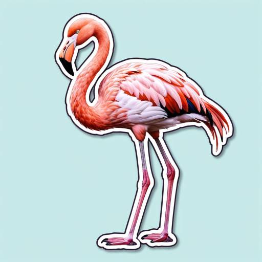 Pink Flamingo Vector Sticker