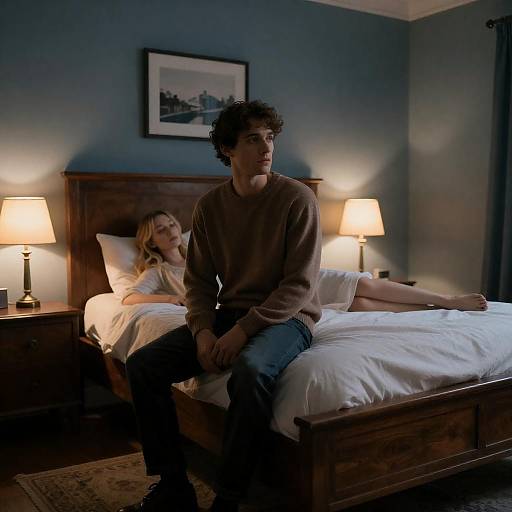 Intimate Evening in a Cozy Bedroom