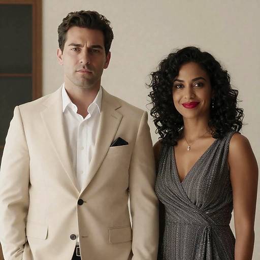 Elegant Couple Portrait in Neutral Tones