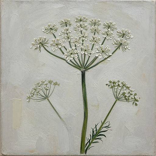 Textured Mixed Media Cow Parsley