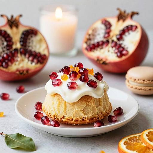 Pomegranate Macaron with Cranberry Accents