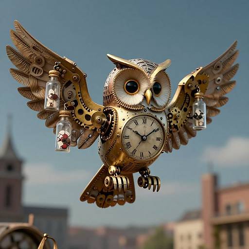 Clockwork Owls Deliver Dream Vials