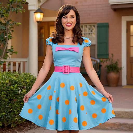 Woman in Scooby-Doo Inspired Dress