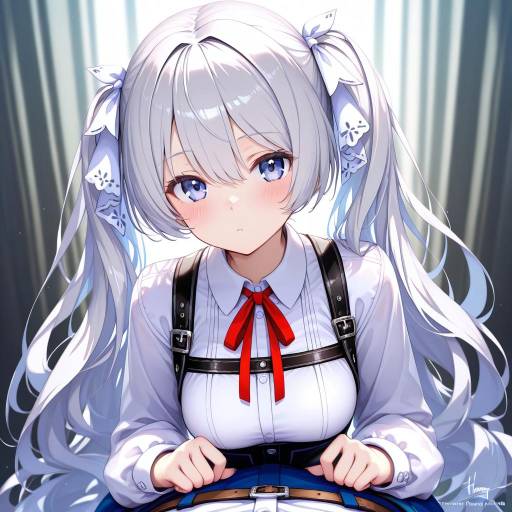 Illustration of 25-ji miku, project sekai in the style of Hong (white spider)