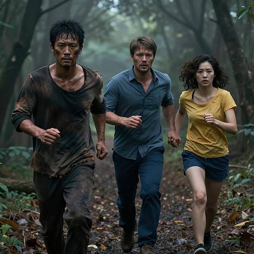 Race Against Shadows in Misty Forest