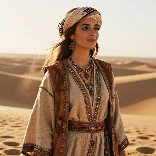 Cinematic Nomadic Sand-Painter Portrait