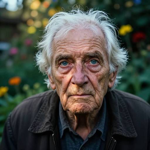 Elderly Recluse in Enchanted Garden