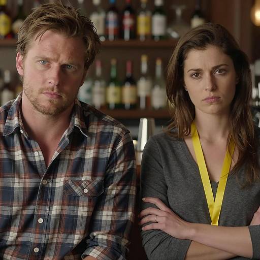 Intense Gaze in a Bar Setting