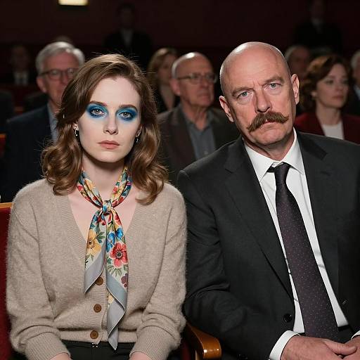 Serious Portraits in a Dim Theater