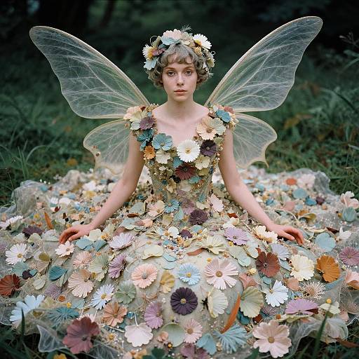 Whimsical Fairy Portrait in Analog Film
