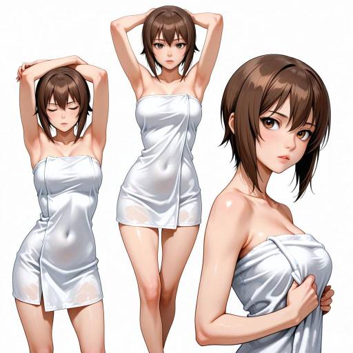 Maho Nishizumi in Towel Portraits