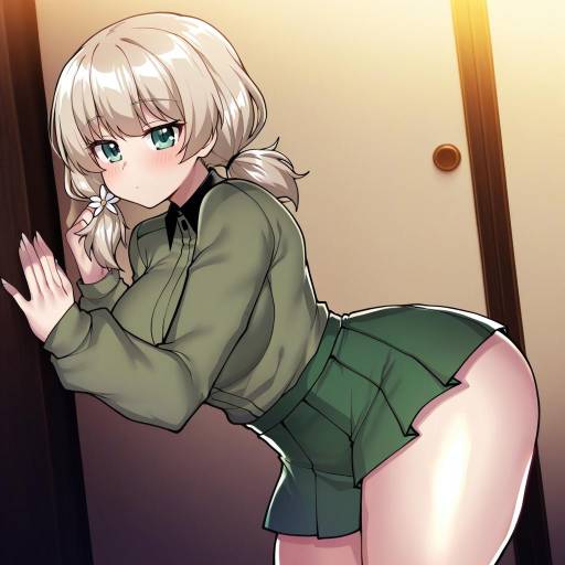 Illustration of Aki (girls und panzer), girls und panzer in the style of Osiimi