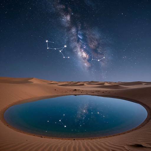 Dreamlike Desert Cosmos Reflection