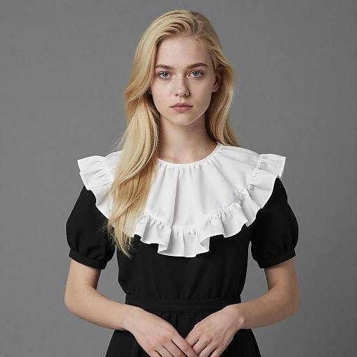 Young Woman in Black Dress Portrait