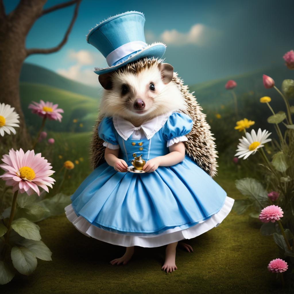 Whimsical Hedgehog in Wonderland Costume