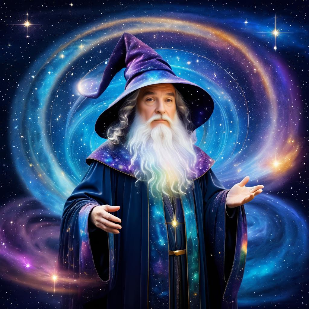 Cosmic Wizard in Dreamlike Galaxy