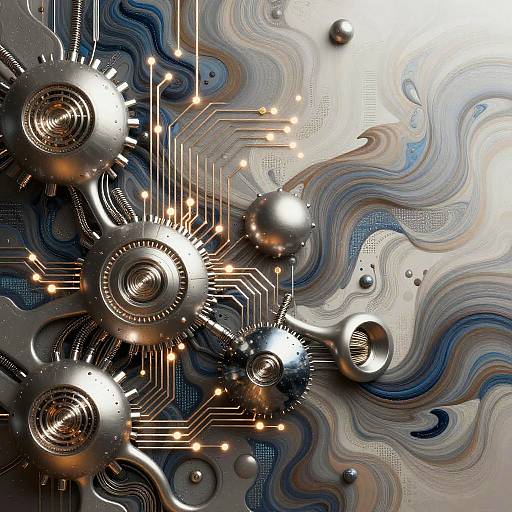 Harmonious Abstract Tech-Organic Background