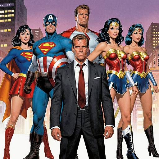 Iconic Heroes in Alex Ross Style