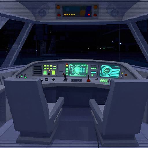 PS2 Style Sci-Fi Spaceship Cockpit