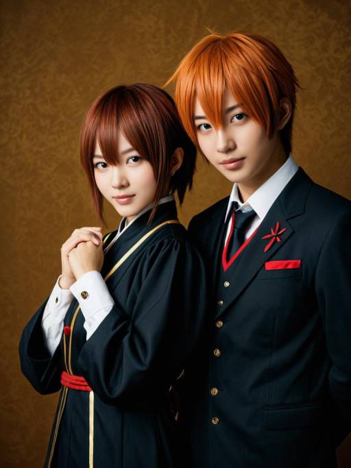 Cosplayers Dressed as Hikaru and Akane