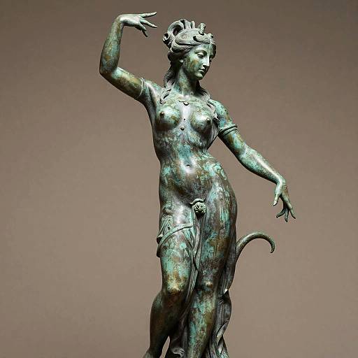 Photorealistic Bronze Bewitching Goddess Statue