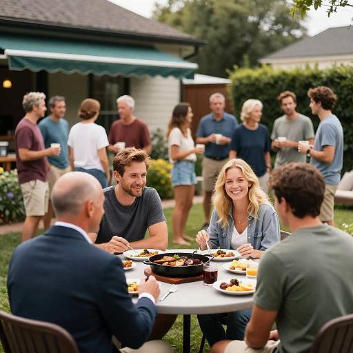Lively Backyard Barbecue Gathering