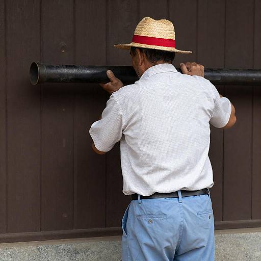 Middle-Aged Man in Casual Industrial Setting
