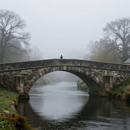 Misty Stone Bridge Serenity