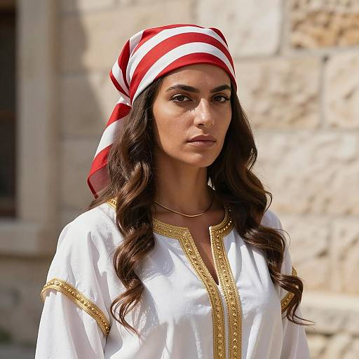 Woman in Traditional Macedonian Costume