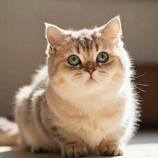 Fluffy Ittybitty Kitty Cat with Reflective Eyes