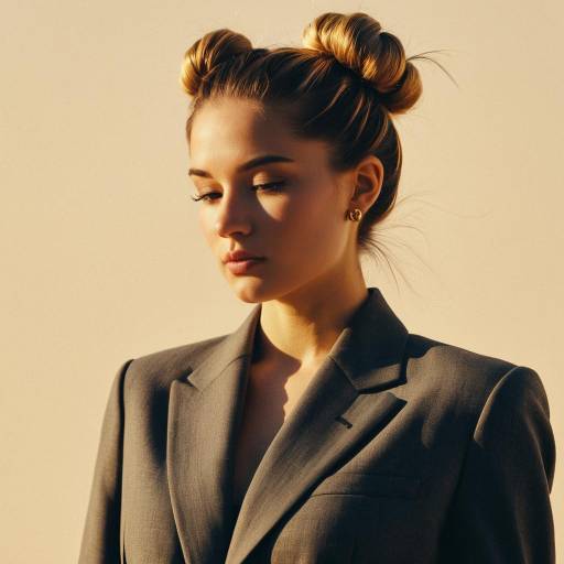 Elegant Knotted Bun in Golden Hour