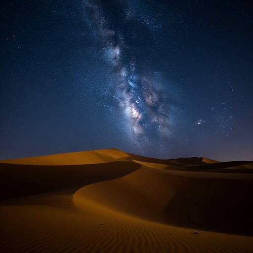 Sahara Desert Night Sky Scenic View