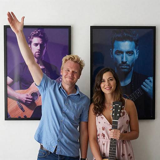 Friends Celebrate Music with Band Posters