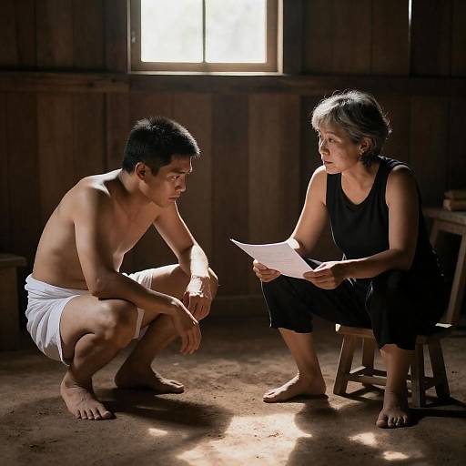 Intimate Moment in Rustic Surroundings