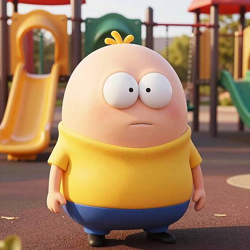 Realistic Eric Cartman at Sunset Playground