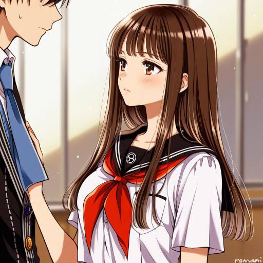 Illustration of Amada ken, persona in the style of Sugano manami