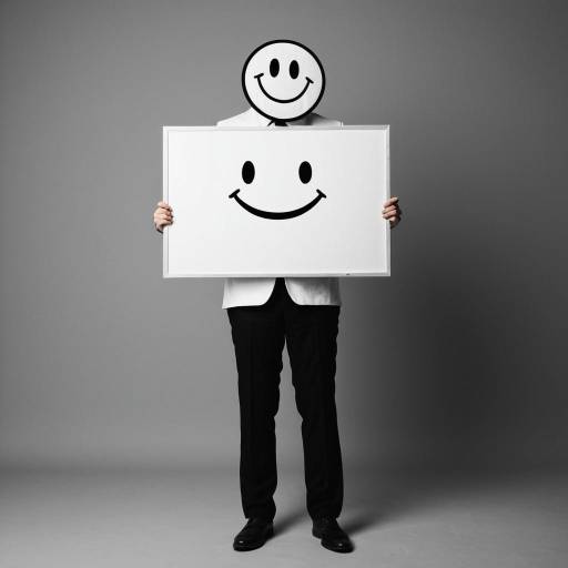 Man Holding Smiley Face Board