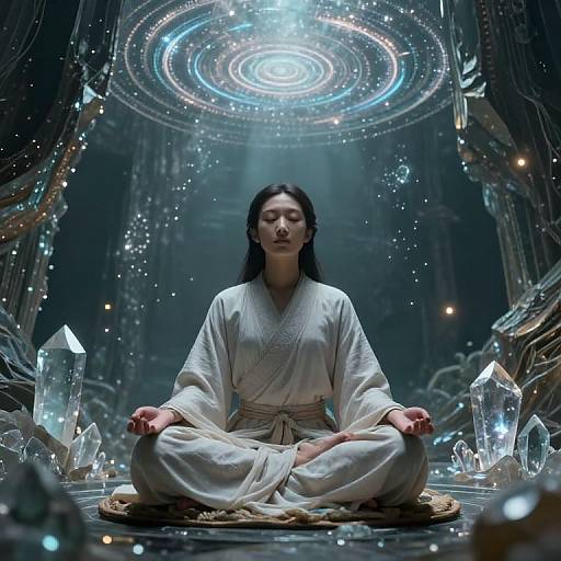 Kaisen Chuui Meditating in Crystal Chamber