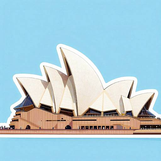 Colorful Sydney Opera House Sticker