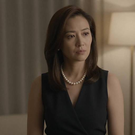 Elegant Woman in Dimly Lit Setting