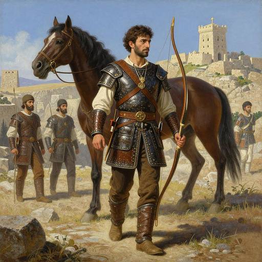 Masculine Maronite Archers in Medieval Armor